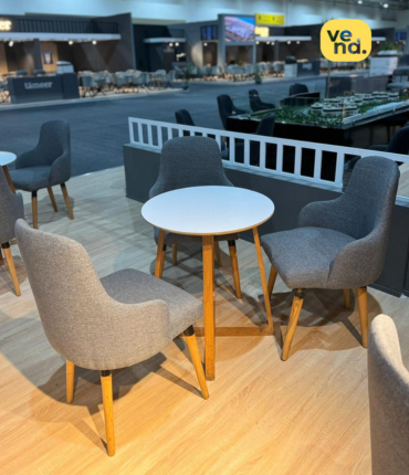 Grey Mid-Century Velvet Chairs - Light Legs