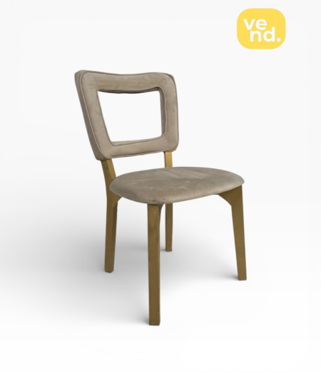 Beige Square Cutout Chair