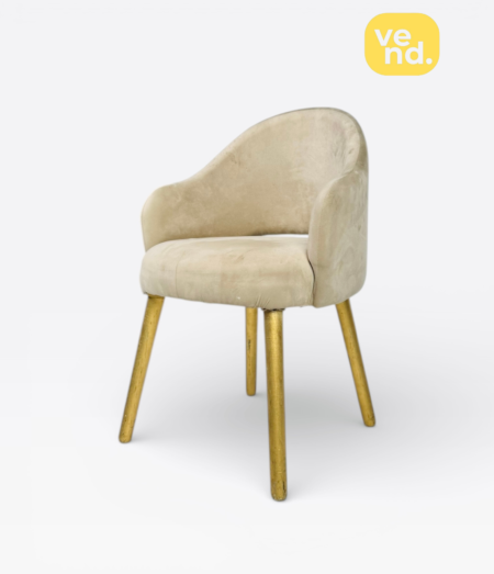 Beige Round Back Chair