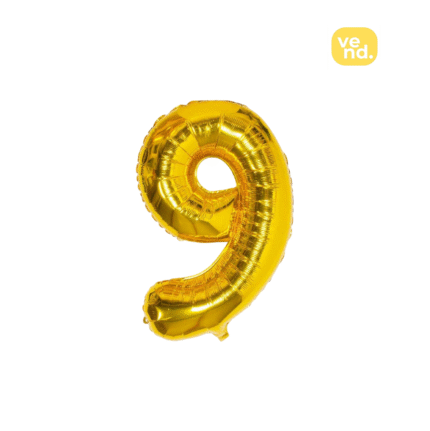 Gold Helium Balloon - #9
