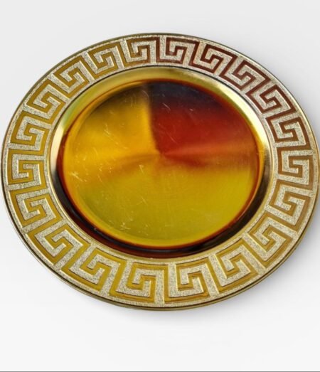 Gold Greek Key Plate