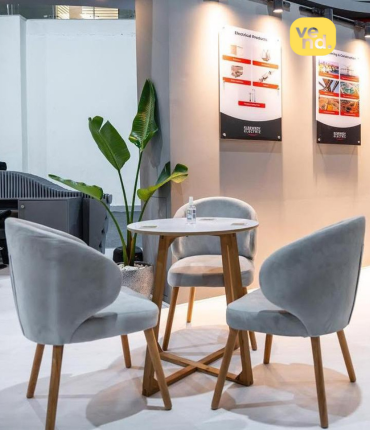 Grey Scandinavian Velvet Chairs