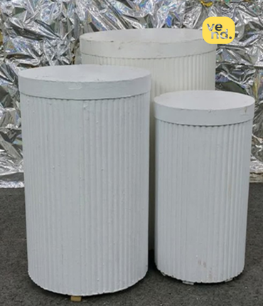 Fluted Cylindrical Table Set